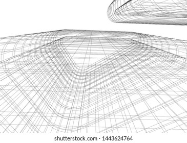 concept architecture 3d vector illustration