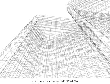 concept architecture 3d vector illustration
