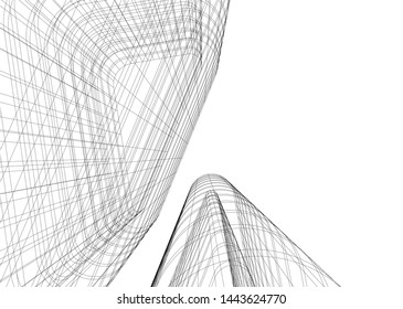 concept architecture 3d vector illustration