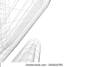 concept architecture 3d vector illustration