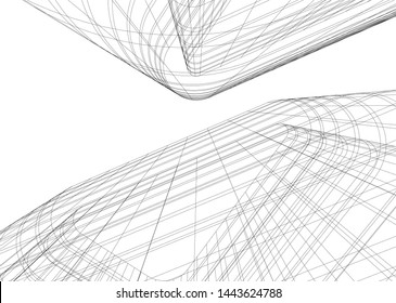 concept architecture 3d vector illustration