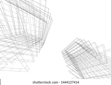 concept architecture 3d vector illustration