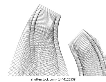 concept architecture 3d vector illustration