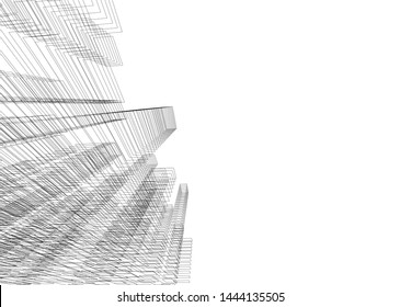concept architecture 3d vector illustration
