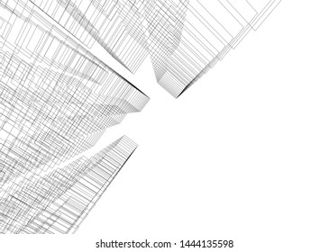 concept architecture 3d vector illustration