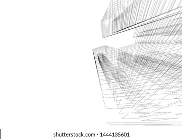 concept architecture 3d vector illustration