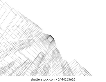 concept architecture 3d vector illustration