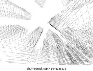 concept architecture 3d vector illustration