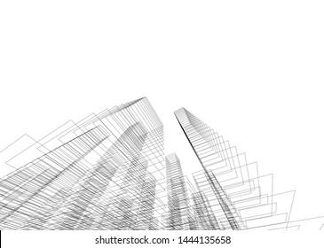 concept architecture 3d vector illustration