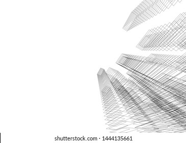 concept architecture 3d vector illustration