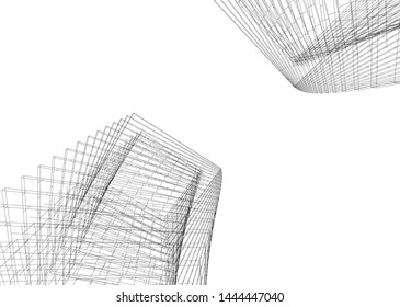 concept architecture 3d vector illustration