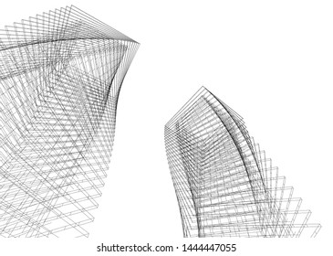 concept architecture 3d vector illustration