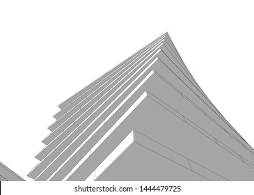 concept architecture 3d vector illustration