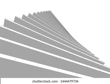 concept architecture 3d vector illustration