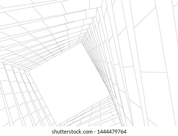 concept architecture 3d vector illustration