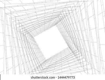 concept architecture 3d vector illustration