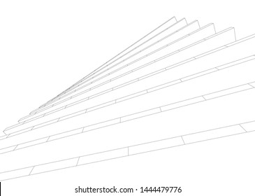 concept architecture 3d vector illustration