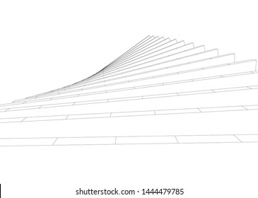 concept architecture 3d vector illustration