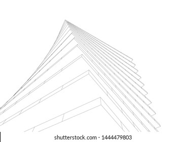 concept architecture 3d vector illustration
