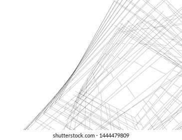concept architecture 3d vector illustration
