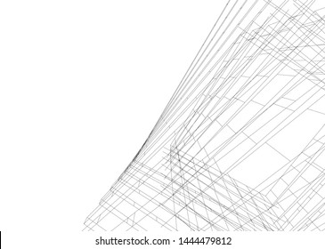 concept architecture 3d vector illustration