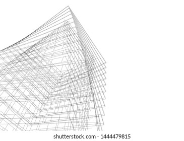 concept architecture 3d vector illustration