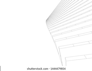 concept architecture 3d vector illustration