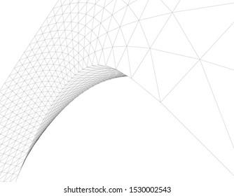 concept architecture, 3d vector illustration.