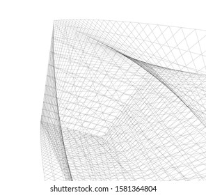 concept architecture 3d vector illustration