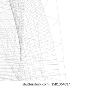 concept architecture 3d vector illustration