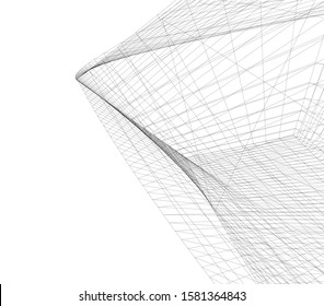 concept architecture 3d vector illustration