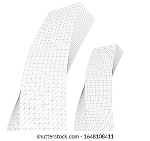 Konzeptarchitektur 3D-Vektorillustration-Illustration