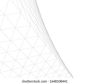 arquitectura conceptual Ilustración vectorial 3d