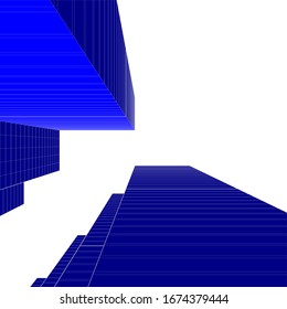 Concept architecture buildings, 3d illustration