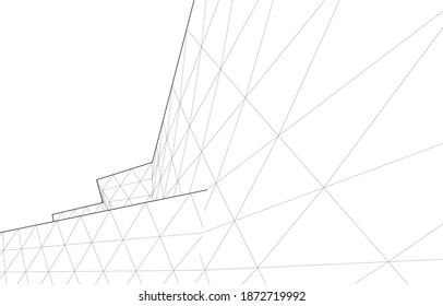 Concept architecture buildings 3d illustration