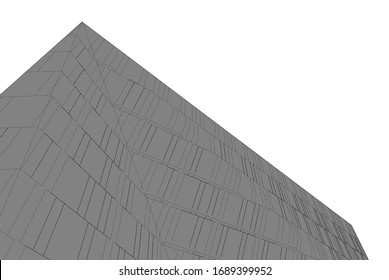 Concept architecture, facade buildings, 3d 