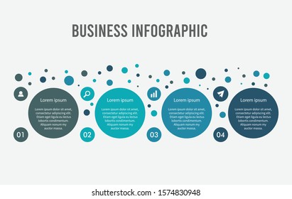 Concept of arrow business model with 4 successive steps.