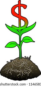 Concept art depicting FINANCIAL GROWTH (Dollar)