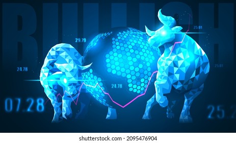 Concept Art Global Financial Bullish Trend Stock Vector (Royalty Free ...