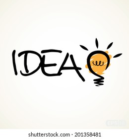 Concept art of an idea depicted by a bright colorful bulb.