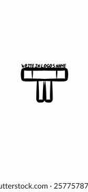 Concept art logos with stone age touch design