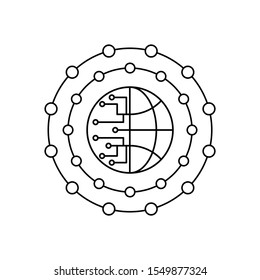Concept of artificial intelligence. Flat illustration. 