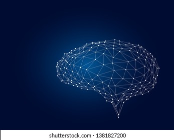 concept of artificial intelligence on blue background