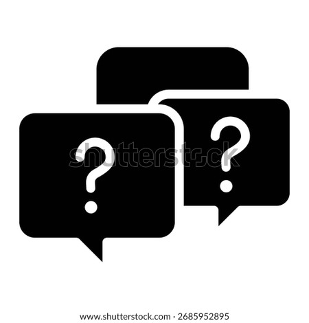 Concept of asking frequent questions or communication solid icon vector design good for web or mobile app