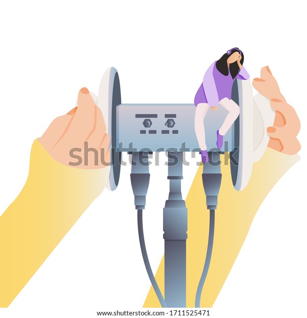 Concept Asmr Hands Touching Sensors Triggers Stock Vector (Royalty Free ...