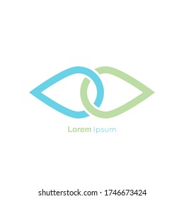 Concept association, alliance, unity, teamwork. Abstract vector logo design template.