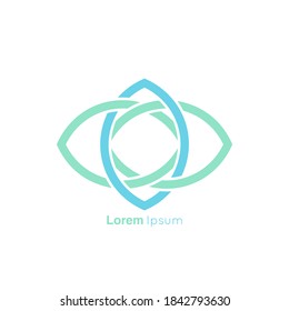 Concept association, alliance, unity, teamwork. Abstract vector logo design template.