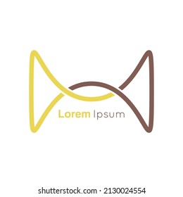 Concept association, alliance, unity, teamwork. Abstract vector logo design template.