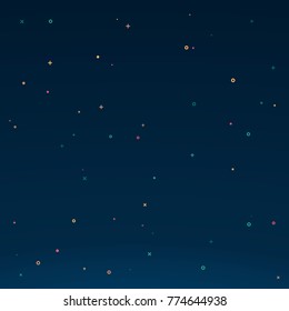 Concept of astral sky background in flat motion style design. Colorful starry night. Vector background