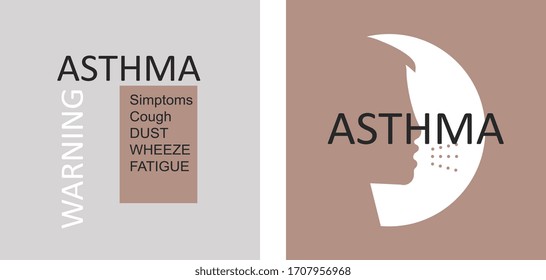 El concepto de un ataque de asma. Ilustración de bronchi. Plantilla para folletos médicos, revistas, carteles.